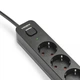 Мережевий подовжувач VIDEX ONCORD з/з 6п 3м (3x1.5мм) з кнопкою Black - зображення 3