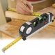 Лазерный уровень Метер Laser Level Meter Pro 3 со встроенной рулеткой Нивелир строительный черный (1705) - изображение 4