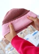 Шапка женская Fashion бини зимняя темно-пудровая - изображение 4