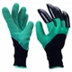 Садові рукавички з пазурами Garden Genie Gloves, Чорні із зеленим - зображення 1