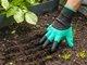 Садові рукавички з пазурами Garden Genie Gloves, Чорні із зеленим - зображення 7