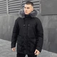 Парка мужская Udacha Pobedov удлиненная с капюшоном S черная (24301) - изображение 6