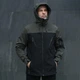 Куртка мужская Lev Pobedov Soft Shell на флисе XXXL хаки черная (24308) - изображение 3