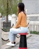 Стул складной Тelescopic stool раскладной телескопический Черно-красный - изображение 2