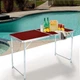Складаний стіл з 4 стільчиками для пікніка Folding Table в валізі складаний Коричневий - зображення 14
