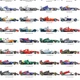 Интерьерная картина Болиды Формула-1 с 1950 по 2015 гг, F1, Formula 1, 106×106 см (id3403) - изображение 2