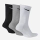 Набор мужских носков высоких хлопковых Nike U Nk Everyday Csh Crw 132 SX7664-964 38-42 3 пары Черный/Белый/Серый (194955549131) - изображение 5
