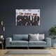 Інтер'єрна картина БТС, біля стіни з логотипами, Bangtan Boys, BTS, кейпоп, 28×42 см (id2648) - зображення 7