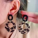 Сережки женские удлиненные Леопардовый принт - изображение 2
