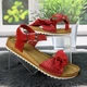 Босоножки женские Inblu красные кожаные 37р (23,5 см) 4467_2 - изображение 1