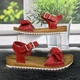 Босоножки женские Inblu красные кожаные 37р (23,5 см) 4467_2 - изображение 2