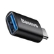 Адаптер переходник Baseus Ingenuity Series Mini OTG Adaptor Type-C to USB-A 3.1 10Gbps (ZJJQ000001) Black - изображение 1