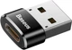 Адаптер переходник Baseus USB Male to Type-C Female Adapter Converter 3A Быстрая зарядка (CAAOTG-01) Black - изображение 1