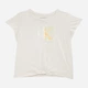 Подростковая футболка для девочки Calvin Klein 87784030 140 см Бежевая (1159829396) - изображение 1
