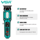 Триммер аккумуляторный VGR V-900 GREEN, 4 насадки, 7000 RPM, 700mAh, LED дисплей - изображение 5