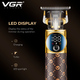 Триммер аккумуляторный VGR V-942 BROWN, 4 насадки, LED дисплей - изображение 4