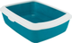 Туалет для кішок із рамкою Trixie "Classic Litter Tray" бірюза 37*15*47 см (TX-40180) - зображення 1