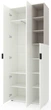 Шкаф Metkas Home A003R 900x420x2300 мм ЛДСП Белый снег - Кашемир (MA003R-BK) - изображение 2