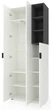 Шкаф Metkas Home A003R 900x420x2300 мм ЛДСП Белый снег - Антрацит (MA003R-BA) - изображение 2