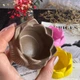 Гипсовый подсвечник - Лотос Бежевый - изображение 2