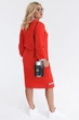 Платье-поло женское из креп-дайвинга с трикотажными вставками и декоративной планкой весенне-летнее G&M k-118430 46-48 Размер цвет красный - изображение 3