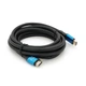 Кабель Merlion HDMI-HDMI V-Link High Speed 3.0 m, v2,0, OD-8.2 mm, круглий Grey, коннектор Grey/Yellow YT-HDMI(M)/(M)4KV2.0-3.0 m - зображення 1