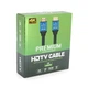 Кабель Merlion HDMI-HDMI V-Link High Speed 3.0 m, v2,0, OD-8.2 mm, круглий Grey, коннектор Grey/Yellow YT-HDMI(M)/(M)4KV2.0-5.0 m - зображення 2