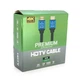 Кабель Merlion HDMI-HDMI V-Link High Speed 3.0 m, v2,0, OD-8.2 mm, круглий Grey, коннектор Grey/Yellow YT-HDMI(M)/(M)4KV2.0-20m - зображення 3