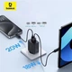 Сетевое зарядное устройство Baseus Compact Quick Charger 20W два порти USB-A USB Type-C EU Быстрая зарядка Power Delivery 3.0 Quick Charge 3.0 Black CCXJ-B01 - изображение 7