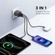 Мережевий зарядний пристрій UGREEN 30W Fast Charger 2хUSB-C+USB-A - зображення 2
