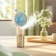 Мини вентилятор портативный ручной с увлажнителем аккумуляторный Spray Mini Fan Handheld Желтый с голубым - изображение 2