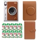 Подарунковий набір Камера для миттєвого друку Fujifilm INSTAX MINI EVO Hybrid Brown / Коричневий чохол / Картриджі на 100 фото / Коричневий фотоальбом на 108 фото - зображення 1