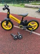 Детский велосипед велобег Pushsport 4 в 1 с родительской ручкой желто-черный - изображение 2