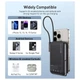 УМБ Choetech Magnetic Wireless 10000mAh 20W PD USB-C In/Out,Qi-15W,build-in cabel Black - зображення 5