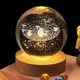 Ночник 3D Декоративный шар лампа хрустальный, Детский ночной светильник-лампа Солнечная система Led светильник USB с подсветкой - изображение 1