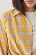 Рубашка женская в клетку свободного кроя Lurex Желтый L (22266) - изображение 4
