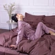 Наволочка MirSon Satin Stripe 30-0006 Dark Brown 45х45 см (2200005249529) - изображение 7