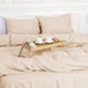 Простынь на резинке MirSon Лен Linen Amalia 80x190 см (2200008249076) - изображение 4