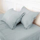Простынь на резинке MirSon Лен Linen Caspian 120x190 см (2200008248475) - изображение 1