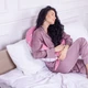 Подушка для беременных и кормления MirSon №8329 Print Line 17-0528 Bunnies pink Бязь 30х170х20 см (2200006200543) - изображение 9