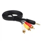 Мультимедийный кабель Jack 3.5 мм (4pin) – 3 RCA AV тюльпан (RYW), длина 1.5 м - изображение 4