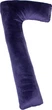 Подушка для вагітних та відпочинку MirSon №8458 Velvet Line 28-0006 Navy blue Г-подібна (2200006275022) - зображення 7