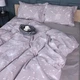Простынь MirSon двуспальная 180x220 см 00-3 Grey Dandelions поплин (2200009701719) - изображение 3