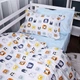 Простынь на резинке MirSon 90x200+25 см Line Kids 09 Sleeping Animals поплин (2200009720710) - изображение 4