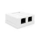 Розетка RITAR UTP 8P8C RJ45 2 порт Cat-5, накладна біла StR-8P8CRJ45-2 - зображення 1