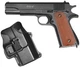 Пистолет с кобурой страйкбольный металлический черный Кольт 1911 Galaxy - изображение 1