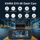 2-канальний відеореєстратор KAWA D-10 4К-2160/1080P HD (P-202523) - изображение 7