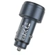 Автомобільний зарядний пристрій HOCO Z57B Glorious 63W dual-port digital display PD45W+QC3.0 car charger Metal Grey (6942007633161) - зображення 4