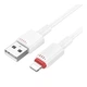 Кабель синхронизации Borofone BX110 Premium USB to Lightning 2.4A 1 м White (37239_3611053) - изображение 3