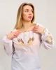 Вышиванка женская Колоски, белая батистовая блуза с вышивкой 46 - изображение 8